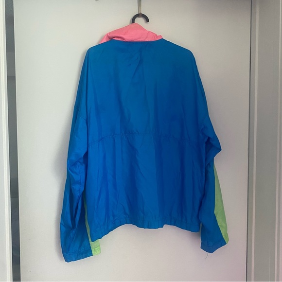 Columbia vintage lightweight radial sleeve jacket. Blue pink green size M - Picture 13 of 15